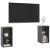 Dulapuri TV 2 buc gri extralucios 72x35x36,5 cm lemn prelucrat GartenMobel Dekor