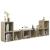Set de dulapuri TV, 6 piese, stejar sonoma, lemn prelucrat GartenMobel Dekor