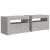Noptiere cu LED-uri, 2 buc., gri beton, 60x35x40 cm GartenMobel Dekor