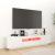 Comodă TV cu lumini LED, alb extra lucios, 180x35x40 cm GartenMobel Dekor