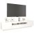 Comodă TV cu lumini LED, alb, 200x35x40cm GartenMobel Dekor
