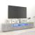 Comodă TV cu lumini LED, gri beton, 200x35x40 cm GartenMobel Dekor