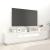 Comodă TV cu lumini LED, alb extralucios, 200x35x40 cm GartenMobel Dekor