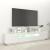 Comodă TV cu lumini LED, alb extralucios, 200x35x40 cm GartenMobel Dekor
