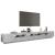 Comodă TV cu lumini LED, gri beton, 300x35x40 cm GartenMobel Dekor