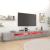 Comodă TV cu lumini LED, gri beton, 300x35x40 cm GartenMobel Dekor
