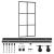 Ușă glisantă cu set feronerie, 102x205 cm, sticlă ESG/aluminiu GartenMobel Dekor