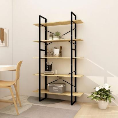 Bibliotecă cu 5 rafturi, 100x30x175 cm, lemn masiv de pin GartenMobel Dekor
