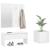 Set de mobilier pentru hol, alb extralucios, lemn prelucrat GartenMobel Dekor