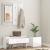 Set de mobilier pentru hol, alb extralucios, lemn prelucrat GartenMobel Dekor