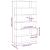 Bibliotecă/Separator cameră, alb, 100x24x188 cm GartenMobel Dekor