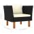 Set mobilier grădină, 6 piese, negru, poliratan/lemn eucalipt GartenMobel Dekor