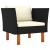 Set mobilier grădină, 6 piese, negru, poliratan/lemn eucalipt GartenMobel Dekor
