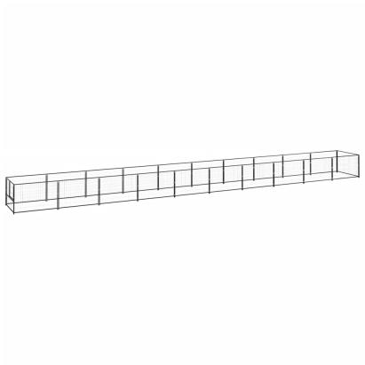 Padoc pentru câini, negru, 10 m², oțel GartenMobel Dekor