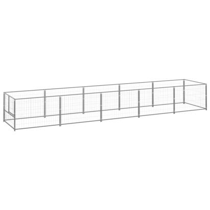 Padoc pentru câini, argintiu, 5 m², oțel GartenMobel Dekor