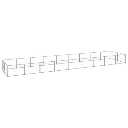 Padoc pentru câini, argintiu, 18 m², oțel GartenMobel Dekor
