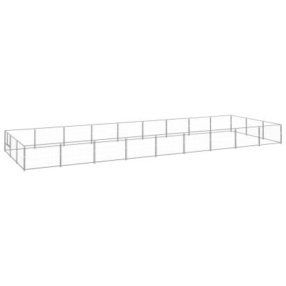 Padoc pentru câini, argintiu, 27 m², oțel GartenMobel Dekor