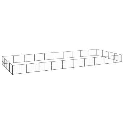 Padoc pentru câini, negru, 40 m², oțel GartenMobel Dekor