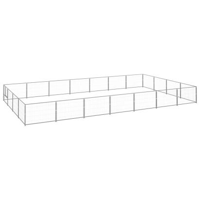 Padoc pentru câini, argintiu, 28 m², oțel GartenMobel Dekor