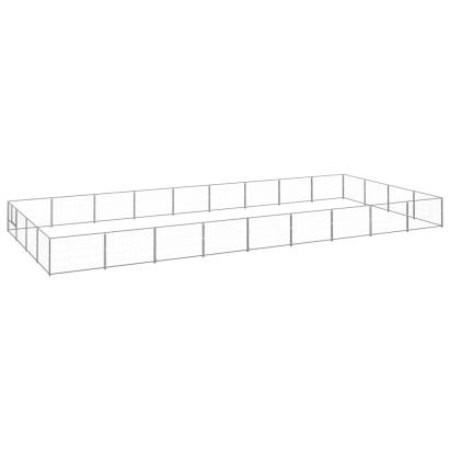 Padoc pentru câini, argintiu, 36 m², oțel GartenMobel Dekor