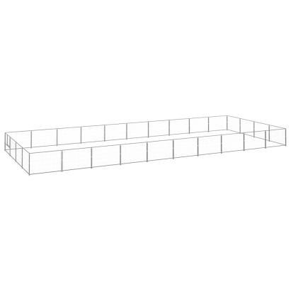 Padoc pentru câini, argintiu, 40 m², oțel GartenMobel Dekor