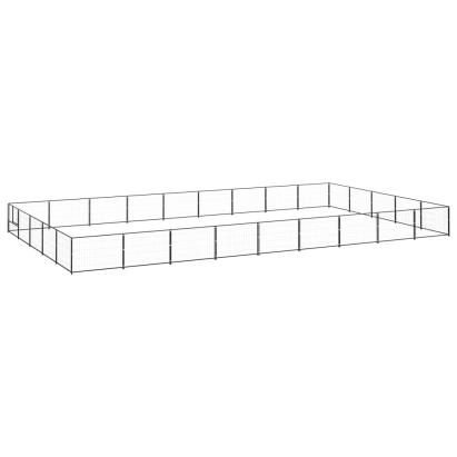 Padoc pentru câini, negru, 45 m², oțel GartenMobel Dekor