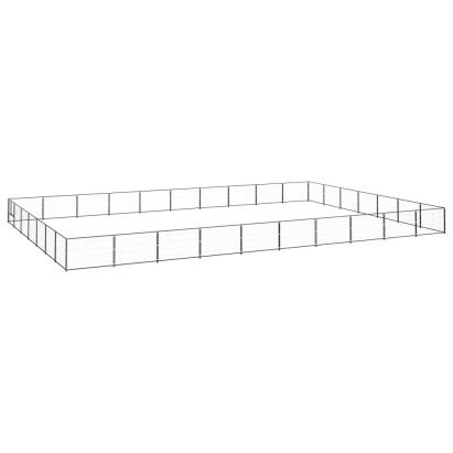 Padoc pentru câini, negru, 70 m², oțel GartenMobel Dekor