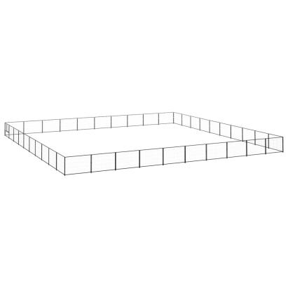 Padoc pentru câini, negru, 100 m², oțel GartenMobel Dekor