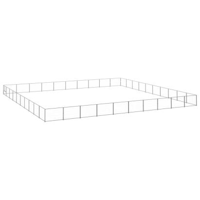 Padoc pentru câini, argintiu, 100 m², oțel GartenMobel Dekor