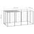 Padoc pentru câini, argintiu, 2,42 m², oțel GartenMobel Dekor