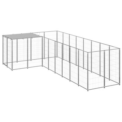 Padoc pentru câini, argintiu, 6,05 m², oțel   GartenMobel Dekor