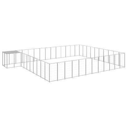 Padoc pentru câini, argintiu, 37,51 m², oțel   GartenMobel Dekor