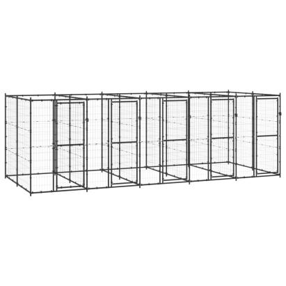 Padoc pentru câini de exterior, 12,1 m², oțel GartenMobel Dekor