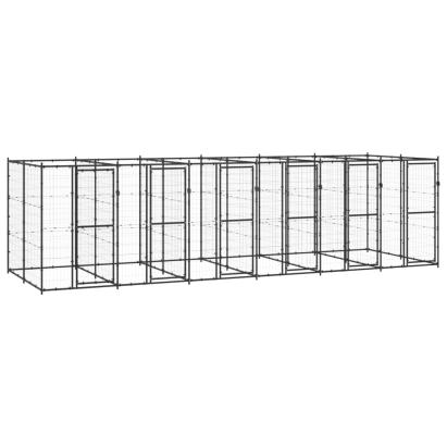 Padoc pentru câini de exterior, 14,52 m², oțel GartenMobel Dekor