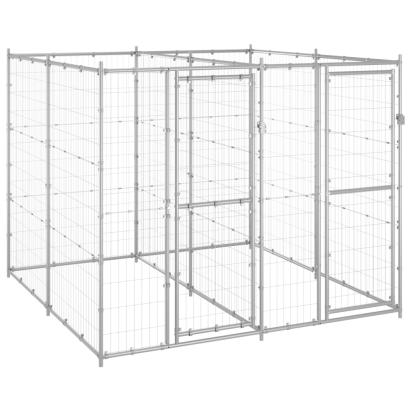 Padoc pentru câini de exterior, 4,84 m², oțel galvanizat GartenMobel Dekor