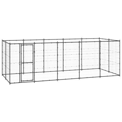 Padoc pentru câini de exterior, 12,1 m², oțel GartenMobel Dekor