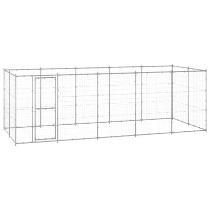 Padoc pentru câini de exterior, 12,1 m², oțel galvanizat GartenMobel Dekor