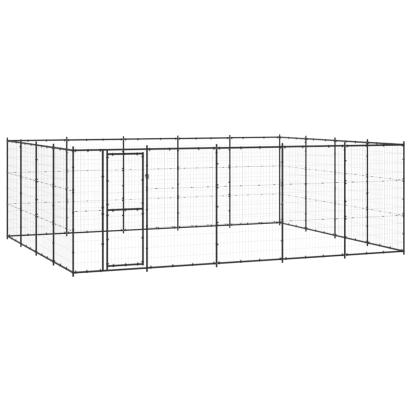 Padoc pentru câini de exterior, 24,2 m², oțel GartenMobel Dekor