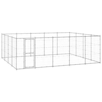 Padoc pentru câini de exterior, 24,2 m², oțel galvanizat GartenMobel Dekor