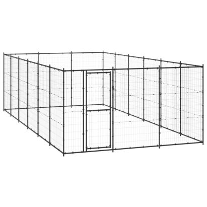 Padoc pentru câini de exterior, 21,78 m², oțel GartenMobel Dekor