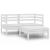 Set mobilier de grădină, 3 piese, alb, lemn masiv de pin GartenMobel Dekor