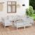 Set mobilier de grădină, 8 piese, alb, lemn masiv de pin GartenMobel Dekor