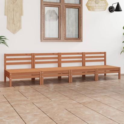 Set mobilier de grădină, 4 piese, maro miere, lemn masiv de pin GartenMobel Dekor