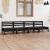 Set mobilier de grădină, 4 piese, negru, lemn masiv de pin GartenMobel Dekor