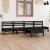 Set mobilier de grădină, 5 piese, negru, lemn masiv de pin GartenMobel Dekor
