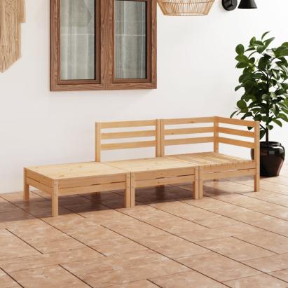 Set mobilier de grădină, 3 piese, lemn masiv de pin GartenMobel Dekor
