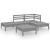 Set mobilier de grădină, 5 piese, gri, lemn masiv de pin GartenMobel Dekor