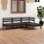 Set mobilier de grădină, 4 piese, negru, lemn masiv de pin GartenMobel Dekor