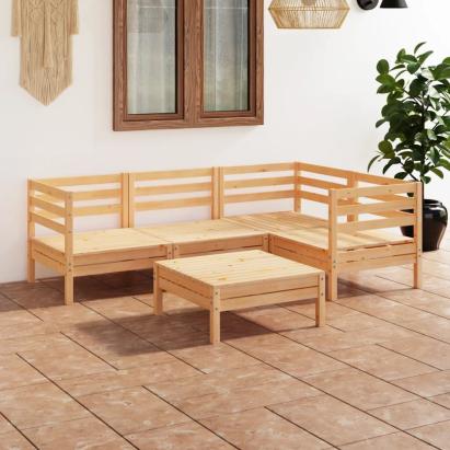 Set mobilier de grădină, 5 piese, lemn masiv de pin GartenMobel Dekor