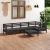 Set mobilier de grădină, 6 piese, negru, lemn masiv de pin GartenMobel Dekor